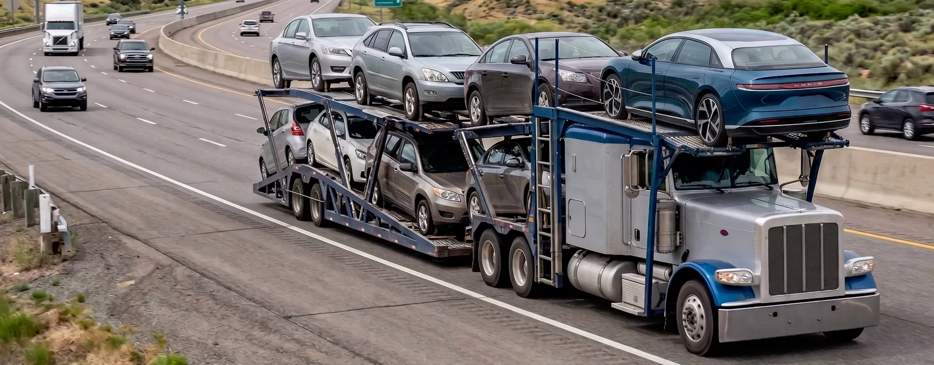Vehicle carrier transporting cars from Big Island to Oahu
