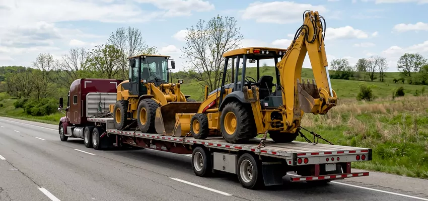 Loader and Backhoe Tractors Transport Big Island
